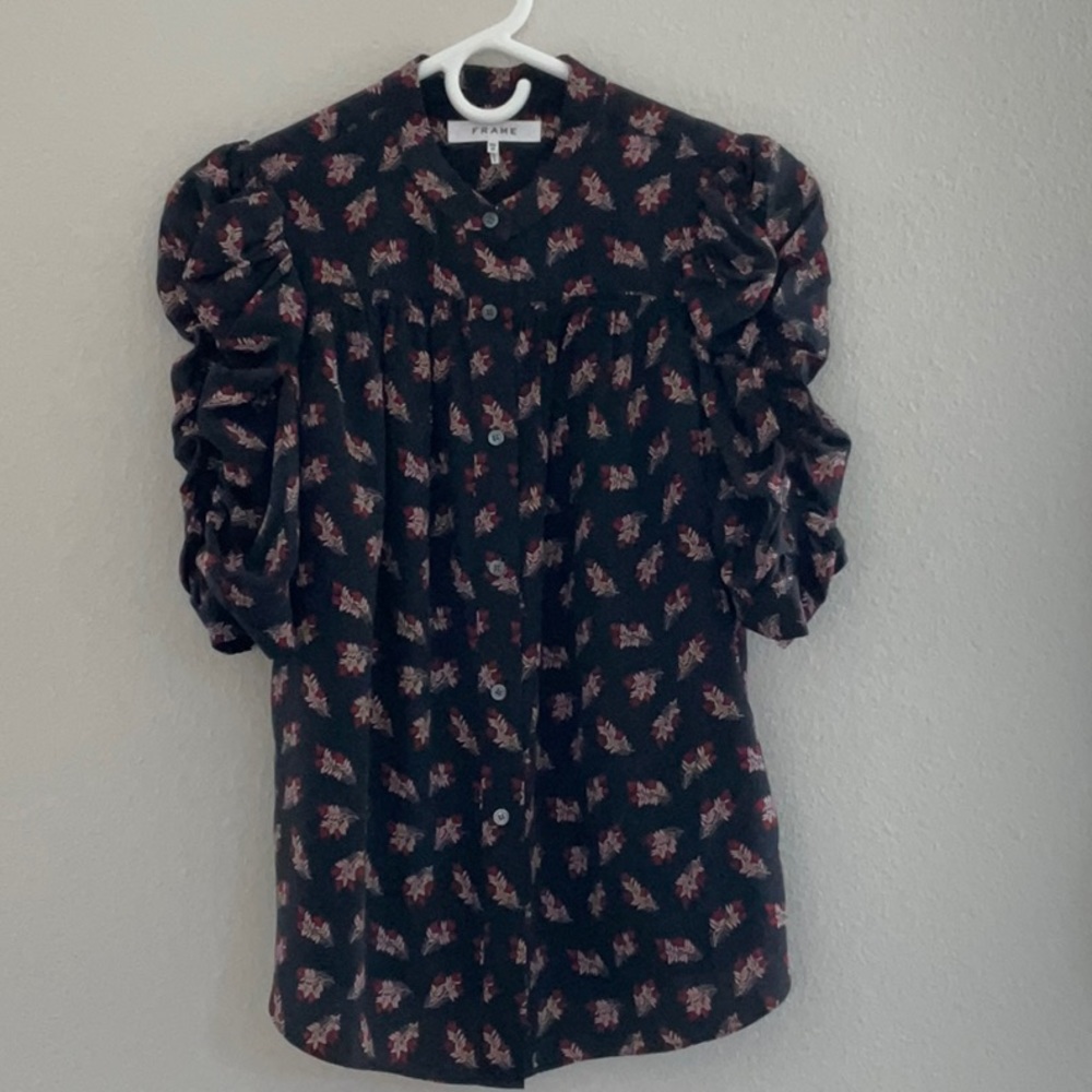 Frame silk top